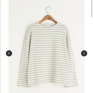 NWT Olive Clothing Pastel Stripe Tee, Mint